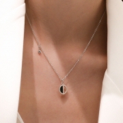 Half Onyx Necklace