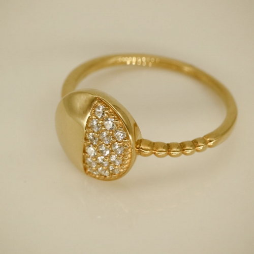 Half - Shining 14K Gold Ring