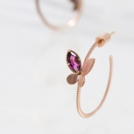 Fancy butterfly ring earrings